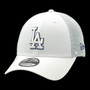 Los Angeles Dodgers New Era White 2022 Batting Practice 39THIRTY Trucker Mesh Stretch Fit Hat
