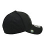 Los Angeles Dodgers New Era Black/Black Logo With White Outline 39THIRTY Trucker Mesh Stretch Fit Hat