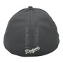 Los Angeles Dodgers New Era Black/Black Logo With White Outline 39THIRTY Trucker Mesh Stretch Fit Hat