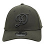 Los Angeles Dodgers New Era Black On Black Letter D With LA Logo 39THIRTY Stretch Fit Hat