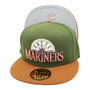 Seattle Mariners New Era Rifle Green/Toasted Peanut Brim With Gray Bottom 59FIFTY Fitted Hat