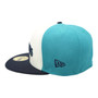 Seattle Mariners New Era Chrome White And Aqua/Navy Bill And Gray Bottom 59FIFTY Fitted Hat