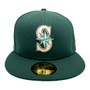 Seattle Mariners New Era All Dark Green/Pink Bottom With 30TH Anniversary Patch On Side 59FIFTY Fitted Hat