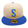Seattle Mariners New Camel Tan/Royal Blue Bill And Gray Bottom 59FIFTY Fitted Hat