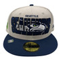 Seattle Seahawks New Era Stone/Navy Bill 2023 NFL Draft 59FIFTY Fitted Hat