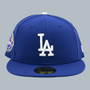 Los Angeles Dodgers New Era Royal Blue On-Field With Back To Back 2025 Champions Patch 59FIFTY Fitted Hat