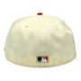 Cleveland Indians New Era Cream/Red Script Letters With 1947 All-Star Patch 59FIFTY Fitted Hat