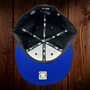 Seattle Seahawks New Era All Black With Royal Blue Outline Around Seahawk 59FIFTY Fitted Hat
