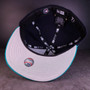 Los Angeles Dodgers New Era Navy/Aqua Bill And Gray Bottom With Jackie Robinson 75th Year Patch On The Side 59FIFTY Fitted Hat