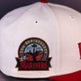 Seattle Mariners New Era Chrome White/Cardinal Burgundy Bill and Metallic Silver Bottom With 30th Anniversary Patch On Side 59FIFTY Fitted Hat
