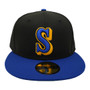 Seattle Mariners New Era Black/Royal Blue Brim With Kelly Green Bottom 59FIFTY Fitted Hat