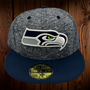 Seattle Seahawks New Era Gray/Navy Bill And Neon Green Bottom 59FIFTY Fitted Hat