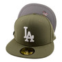 Los Angeles Dodgers New Era All Olive With White Logo 59FIFTY Fitted Hat
