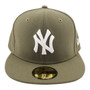 New York Yankees New Era All Olive Green With White Logo 59FIFTY Fitted Hat