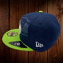 Seattle Seahawks New Era Navy/Lime Green Bill With Shadow 59FIFTY Fitted Hat