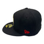 Chicago Bulls New Era All Black Team Color With Metal State Gold Badge 59FIFTY Fitted Hat
