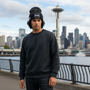 Seattle Seahawks New Era Black Opening Night Super Bowl LX Knit With Fold Hat