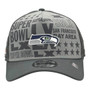 Seattle Seahawk New Era Charcoal Gray Super Bowl LX 9FORTY A-Frame Trucker Mesh Adjustable Snapback Hat