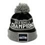 Seattle Seahawks New Era Gray/Black Super Bowl LX Parade Knit With Fold Hat