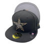 Dallas Cowboys New Era All Black With Camo Star Badge 59FIFTY Fitted Hat