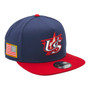 USA New Era Navy/Red 2026 World Baseball Classic With Flag 9FIFTY A-Frame Adjustable Snapback Hat