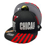 Chicago Bulls New Era Black With Team Logos All Over 59FIFTY Fitted Hat