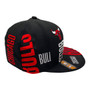 Chicago Bulls New Era Black With Team Logos All Over 59FIFTY Fitted Hat