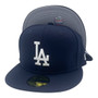 Los Angeles Dodgers New Era All Navy With White Logo 59FIFTY Fitted Hat