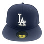 Los Angeles Dodgers New Era All Navy With White Logo 59FIFTY Fitted Hat