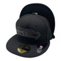Seattle Seahawks New Era All Black With Black Metal Badge 59FIFTY Fitted Hat