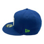 Seattle Seahawks New Era All Navy With Metal State Gold Badge And Logo Inside 59FIFTY Fitted Hat