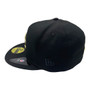 New England Patriots New Era All Black With Gold Badge 59FIFTY Fitted Hat