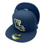 New Orleans Saints New Era All Black With Metal State Gold Badge And Logo Inside 59FIFTY Fitted Hat