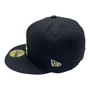New Orleans Saints New Era All Black With Metal State Gold Badge And Logo Inside 59FIFTY Fitted Hat