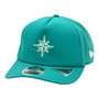 Seattle Mariners New Era Teal Alternate 2026 Batting Practice Apex 9FORTY Trucker Mesh Snapback Hat 