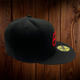 Seattle Seahawks New Era All Black With Red Logo 59FIFTY Fitted Hat