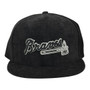 Atlanta Braves New Era Black Suede Script Logo With Gold Badge 59FIFTY Fitted Hat