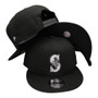 Seattle Mariners New Era Black And White 9FIFTY Adjustable Snapback Hat