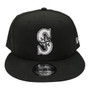 Seattle Mariners New Era Black And White 9FIFTY Adjustable Snapback Hat