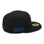 Toronto Blue Jays New Era Black T Logo With Team Name Patch 59FIFTY Fitted Hat