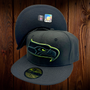 Seattle Seahawks New Era All Black With Lime Green Outline 59FIFTY Fitted Hat