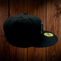 Seattle Seahawks New Era All Black With Lime Green Outline 59FIFTY Fitted Hat