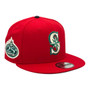 Seattle Mariners New Era All Red/Teal Bottom And 25TH Anniversary Patch 9FIFTY Adjustable Snapback Hat