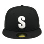Seattle Steelheads New Era Black With White Alternate 3 Negro League 59FIFTY Fitted Hat
