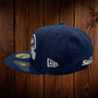 Seattle Seahawks New Era All Navy With Logo Wrapped Team Emblems All Around 59FIFTY Fitted Hat