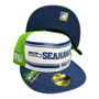 Seattle Seahawks New Era White/Navy Bill 2019 NFL Sideline Home Official 1970s 59FIFTY Trucker Mesh Fitted Hat