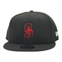 Seattle Mariners New Era All Black Red Outline 9FIFTY Adjustable Snapback Hat