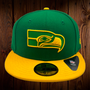 Seattle Seahawks New Era Green/Gold Retro Logo 59FIFTY Fitted Hat