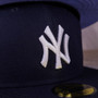 New York Yankees New Era All Navy And Lavender Bottom With 1999 World Series Patch On Side 59FIFTY Fitted Hat