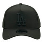 Los Angeles Dodgers New Era Black On Black Basic Logo 9FORTY A-Frame Adjustable Snapback Hat
